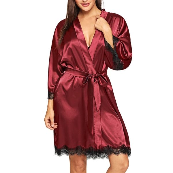 satin silk bathrobe elegant bridesmaid robe comfortable sleepwear nightwear long sleeve gown kimono 210203, Black;red
satin silk bathrobe elegant bridesmaid robe comfortable sleepwear nightwear long sleeve gown kimono 210203, Black;red