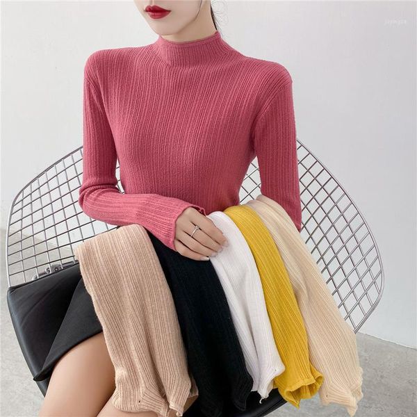 2021 spring winter thick sweater women knitted ribbed pullover sweater mock neck long skinny slim jumper soft warm pull femme1, White;black
2021 spring winter thick sweater women knitted ribbed pullover sweater mock neck long skinny slim jumper soft warm pull femme1, White;black