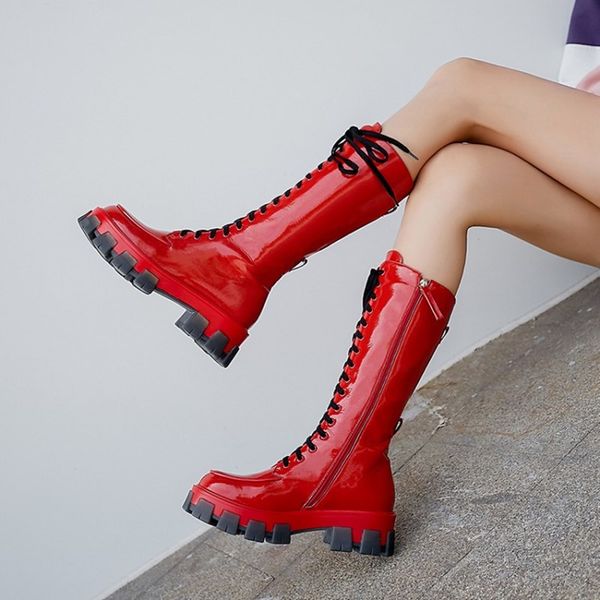 punk women genuine leather knee high boots female motorcycle boots night club shoes woman platform boots chunky, Black
punk women genuine leather knee high boots female motorcycle boots night club shoes woman platform boots chunky, Black