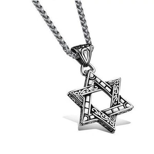 pendant necklaces vintage star of david hexagram men's necklace retro hip hop punk 24inch chain male jewelry gift, Silver
pendant necklaces vintage star of david hexagram men's necklace retro hip hop punk 24inch chain male jewelry gift, Silver
