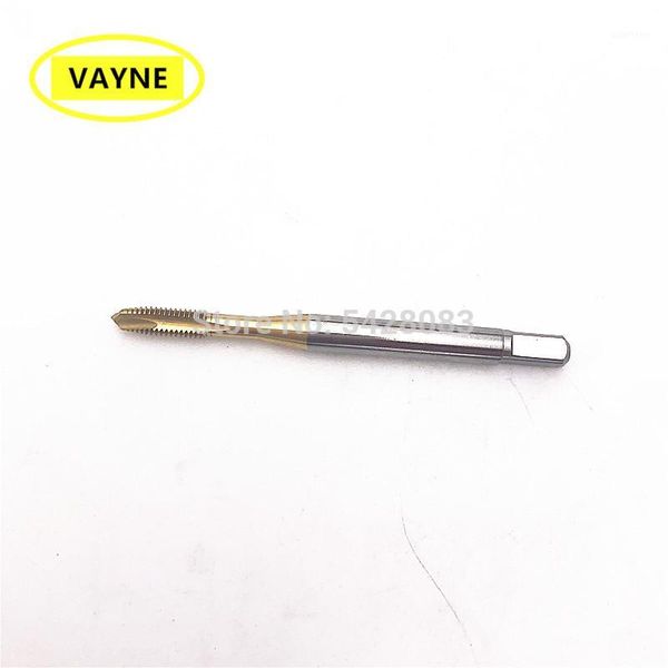 vayne hsse metric spiral pointed taps with tin coated m3.5*0.6 m3*0.5 and machine fine thread screw taps m3.5/m3*0.35 m3*0.61
vayne hsse metric spiral pointed taps with tin coated m3.5*0.6 m3*0.5 and machine fine thread screw taps m3.5/m3*0.35 m3*0.61
