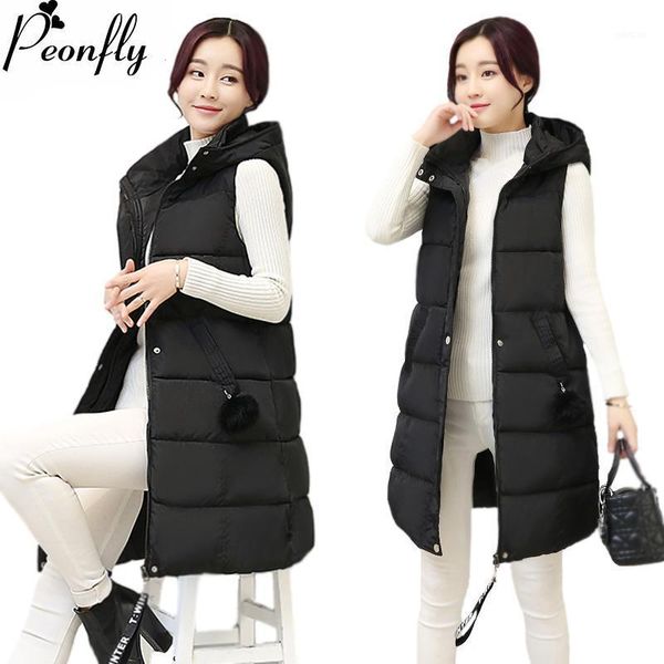peonfly fashion solid color hooded vest winter autumn women fur ball cotton warm casual waistcoat female sleeveless jacket1, Black;white
peonfly fashion solid color hooded vest winter autumn women fur ball cotton warm casual waistcoat female sleeveless jacket1, Black;white