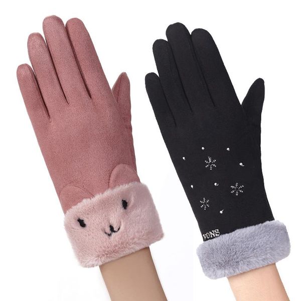 five fingers gloves winter female warm suede leather cartoon bear sport cycling mitten women double thick plush wrist touch screen driving g, Blue;gray
five fingers gloves winter female warm suede leather cartoon bear sport cycling mitten women double thick plush wrist touch screen driving g, Blue;gray