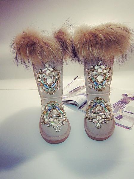 winter women mid-calf snow boots luxury colorful crystal ladies flat boots fur slip on warm size 42, Black
winter women mid-calf snow boots luxury colorful crystal ladies flat boots fur slip on warm size 42, Black