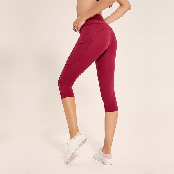 yoga outfits lu-37 atheltics legging candy colors women capris side pocket sports elastic fitness leggings slim running gym pants1, White;red
yoga outfits lu-37 atheltics legging candy colors women capris side pocket sports elastic fitness leggings slim running gym pants1, White;red