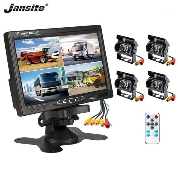 jansite 7" car monitor 4 split screen headrest monitor tft color screen rear cameras reverse assistance 4-channel camera parking1
jansite 7" car monitor 4 split screen headrest monitor tft color screen rear cameras reverse assistance 4-channel camera parking1