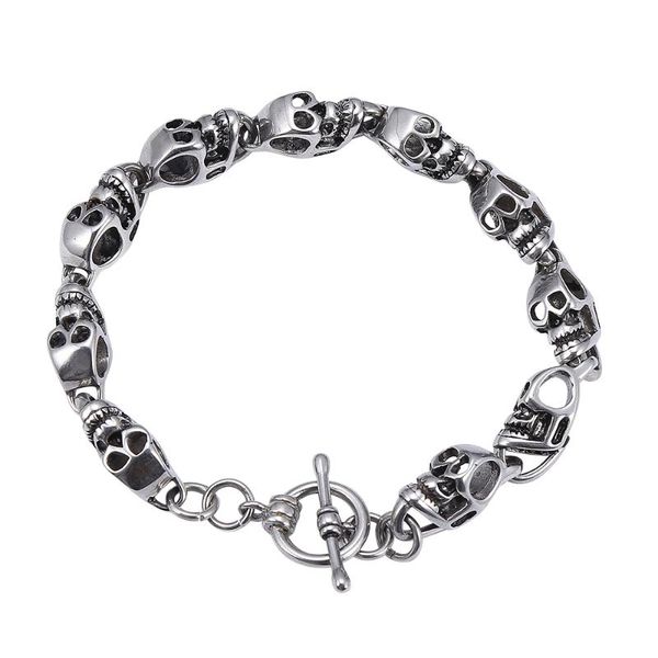 new punk skull metal bracelet men 316l stainless steel snake chain mens charm bracelets jewelry gs0038, Golden;silver
new punk skull metal bracelet men 316l stainless steel snake chain mens charm bracelets jewelry gs0038, Golden;silver