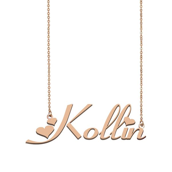 Kollin Name Necklace Custom Nameplate Pendant for Women Girls Birthday Gift Kids Best Friends Jewelry 18k Gold Plated Stainless Steel, Silver
Kollin Name Necklace Custom Nameplate Pendant for Women Girls Birthday Gift Kids Best Friends Jewelry 18k Gold Plated Stainless Steel, Silver