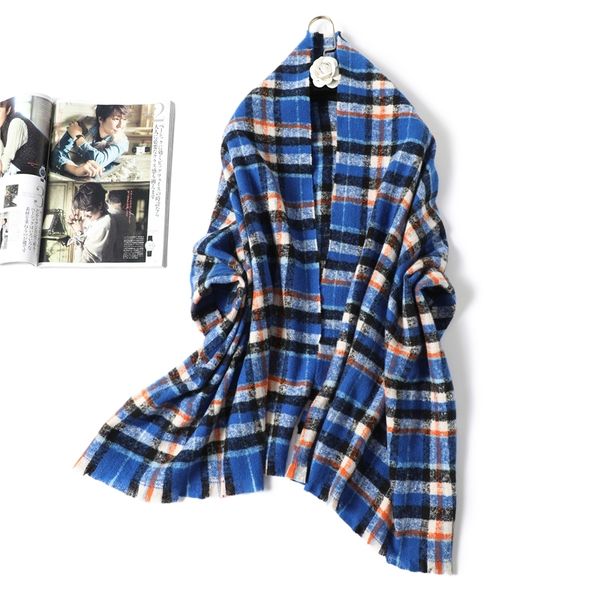 winter new cashmere scarf women warm design plaid shawl wrap thick knitted pashmina scarves female blanket bandana y201024, Blue;gray
winter new cashmere scarf women warm design plaid shawl wrap thick knitted pashmina scarves female blanket bandana y201024, Blue;gray