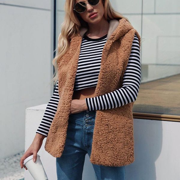 women's fur & faux women autumn winter vintage lamb wool waistcoat sleeveless hooded hoodies vest hood outwear coat xxxl 6q2162, Black
women's fur & faux women autumn winter vintage lamb wool waistcoat sleeveless hooded hoodies vest hood outwear coat xxxl 6q2162, Black