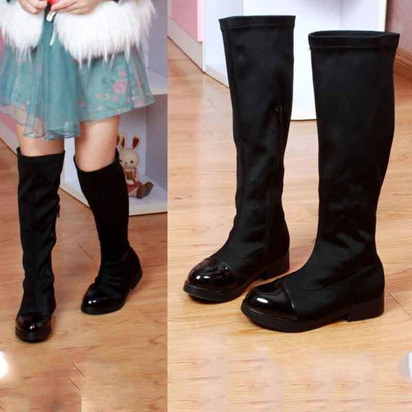 princess girls long leather+stretch fabric over knee comfortable boots fashion dress baby or students flat shoes, Black;red
princess girls long leather+stretch fabric over knee comfortable boots fashion dress baby or students flat shoes, Black;red