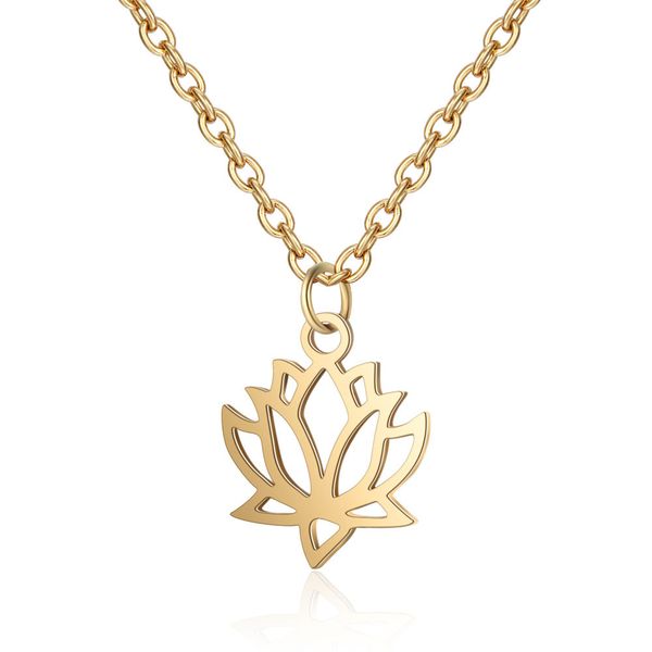 european and american fashion yoga lotus titanium steel necklace lotus stainless steel pendant jewelry necklace, Silver
european and american fashion yoga lotus titanium steel necklace lotus stainless steel pendant jewelry necklace, Silver
