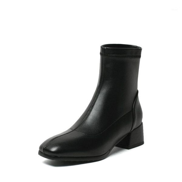 boots 2021 square middle heel ankle pu leather flock zipper ladies shoes autumn winter toe women size 34-431, Black
boots 2021 square middle heel ankle pu leather flock zipper ladies shoes autumn winter toe women size 34-431, Black