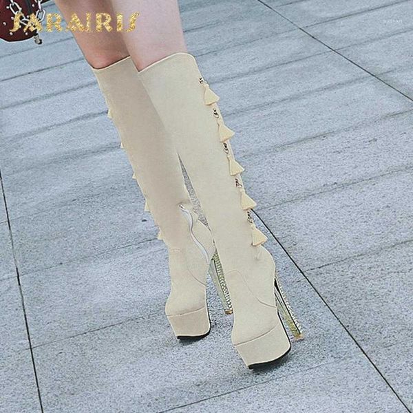 boots sarairis 2021 fashion concise knee high woman shoes platform super heels fringe spring ladies zip1, Black
boots sarairis 2021 fashion concise knee high woman shoes platform super heels fringe spring ladies zip1, Black