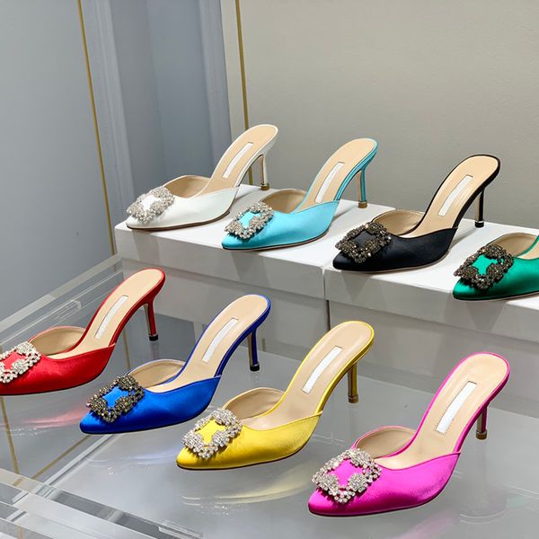 luxury designers heeled womens slippers crystal decorative satin sandals rhinestone classics square buckle stiletto heels genuine leather he, Black
luxury designers heeled womens slippers crystal decorative satin sandals rhinestone classics square buckle stiletto heels genuine leather he, Black