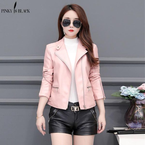 women's leather & faux pinkyisblack women spring autumn winter black jackets zipper basic coat stand collar motor biker jacket
women's leather & faux pinkyisblack women spring autumn winter black jackets zipper basic coat stand collar motor biker jacket