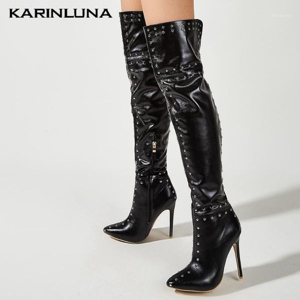 boots women's fashion arrival designer shoes party thin high heels pointed toe rivet zip up over-the-knee thigh booties1, Black
boots women's fashion arrival designer shoes party thin high heels pointed toe rivet zip up over-the-knee thigh booties1, Black