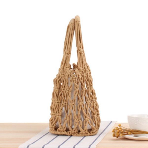 japanese and korean style new retro fashion hollow thick cotton woven bag portable net bucket leisure travel beach bag
japanese and korean style new retro fashion hollow thick cotton woven bag portable net bucket leisure travel beach bag