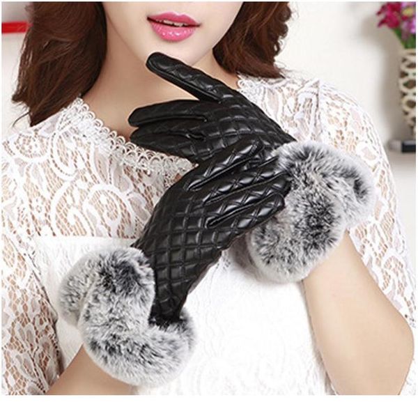 women touch screen gloves pu leather female waterproof thick rabbit fur gloves red black warm autumn winter glove jllcjq
women touch screen gloves pu leather female waterproof thick rabbit fur gloves red black warm autumn winter glove jllcjq