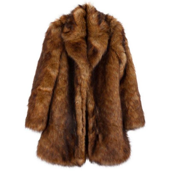 women's fur & faux long coat 2021 lady trendy winter imitate coats hairy warm furry turndown collar female outerwear brown, Black
women's fur & faux long coat 2021 lady trendy winter imitate coats hairy warm furry turndown collar female outerwear brown, Black