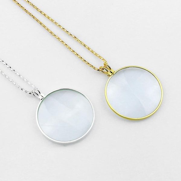 novelty accessories necklace with 5x magnifier magnifying glass pendant gold silver plated chain necklace for aged jewelry
novelty accessories necklace with 5x magnifier magnifying glass pendant gold silver plated chain necklace for aged jewelry