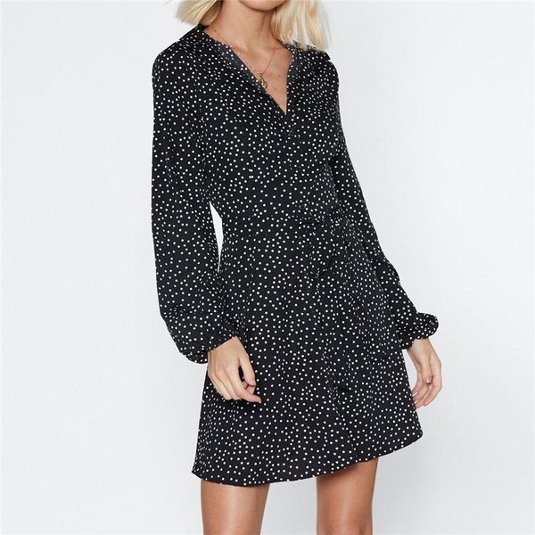 spring autumn dress long sleeve vintage dot print women dress turn-down collar female mini ladies shirt dresses vestido y200805, Black;pink
spring autumn dress long sleeve vintage dot print women dress turn-down collar female mini ladies shirt dresses vestido y200805, Black;pink