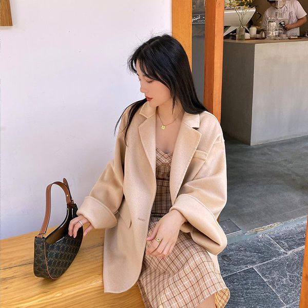 women's wool & blends "anfei erna" milk coat ~ temperament double brief paragraph small cloth female qiu dong, Black
women's wool & blends "anfei erna" milk coat ~ temperament double brief paragraph small cloth female qiu dong, Black