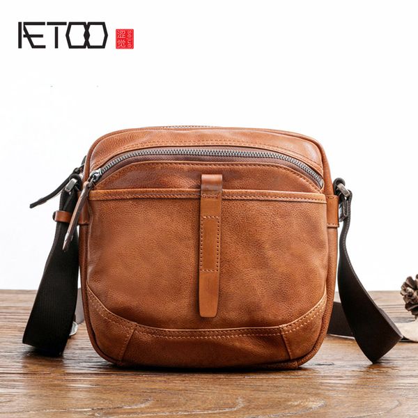 hbp aetoo head leather men's slant bag, men's soft leather small bag