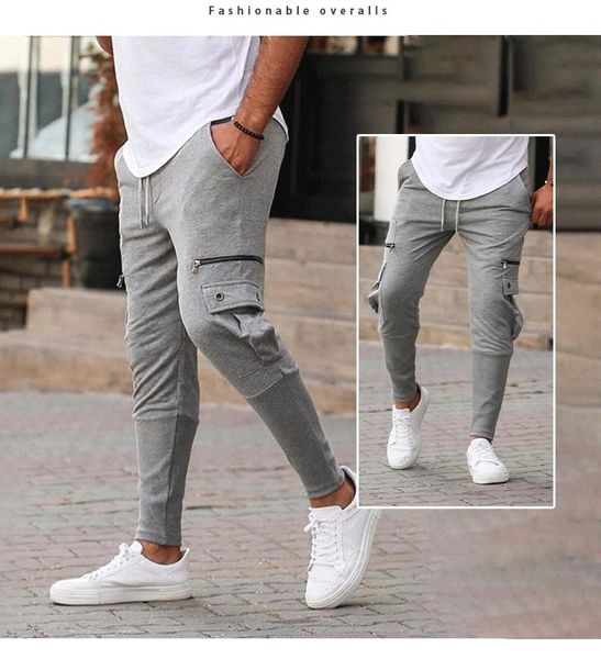new casual joggers solid color pants men cotton elastic long trousers mens fashion homme army cargo pants men leggings, Black
new casual joggers solid color pants men cotton elastic long trousers mens fashion homme army cargo pants men leggings, Black
