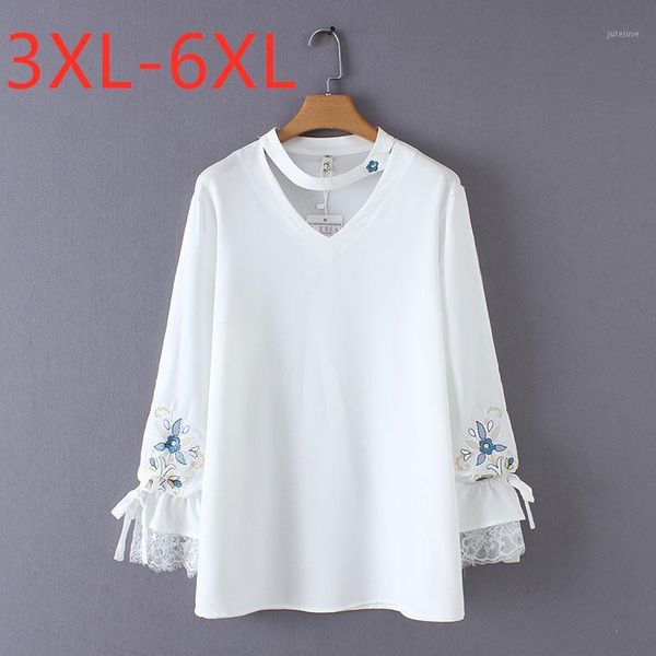 2020 korean spring summer plus size for women large blouse loose casual long sleeve lace v neck shirt white 3xl 4xl 5xl 6xl1
2020 korean spring summer plus size for women large blouse loose casual long sleeve lace v neck shirt white 3xl 4xl 5xl 6xl1