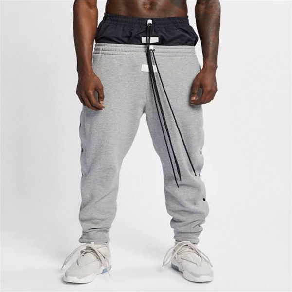 2020 double-breasted trousers men's sportwear casual hip-hop all-match cotton basketball pants solid color lace-up sweatpants size s-xl, Black 
2020 double-breasted trousers men's sportwear casual hip-hop all-match cotton basketball pants solid color lace-up sweatpants size s-xl, Black
