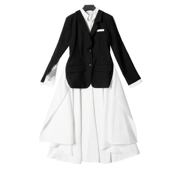 casual dresses msxu women fashion 21 spring and summer asymmetric fake two-piece shirt lace stitching women's suit jacket, Black;gray
casual dresses msxu women fashion 21 spring and summer asymmetric fake two-piece shirt lace stitching women's suit jacket, Black;gray
