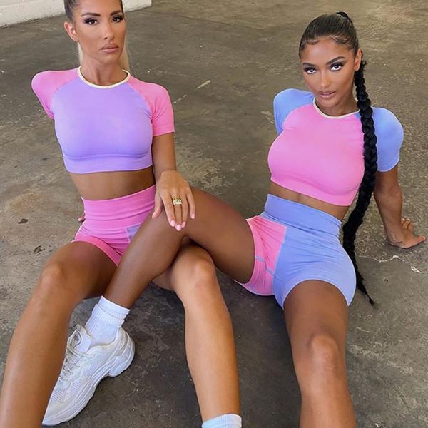 vital seamless gym set workout suit women short sleeve crop fitness sports wear patchwork clothing 2pcs high waised yoga, White;red
vital seamless gym set workout suit women short sleeve crop fitness sports wear patchwork clothing 2pcs high waised yoga, White;red