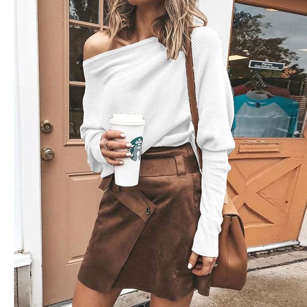 2019 autumn off shoulder sweater ladies loose sweaters pullover female knitted sweater women knitted pullover black, White;black
2019 autumn off shoulder sweater ladies loose sweaters pullover female knitted sweater women knitted pullover black, White;black