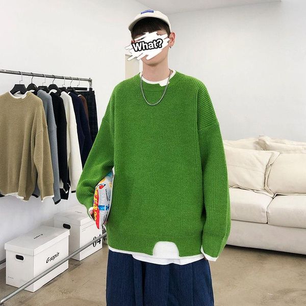 fake two-piece sweater men's warm fashion casual o-neck knitted pullover men wild loose korean knitting sweaters mens clothes, White;black
fake two-piece sweater men's warm fashion casual o-neck knitted pullover men wild loose korean knitting sweaters mens clothes, White;black