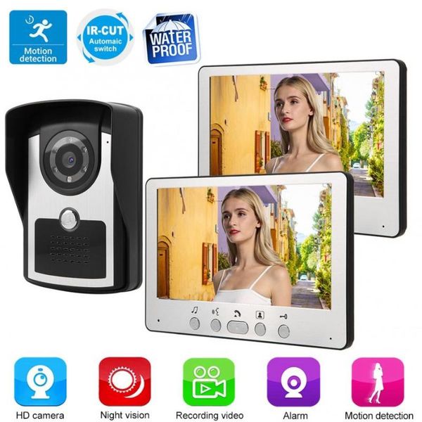 7" lcd video door phone wired intercom doorbell kit home entry system 1v2 815fc12 hot
7" lcd video door phone wired intercom doorbell kit home entry system 1v2 815fc12 hot