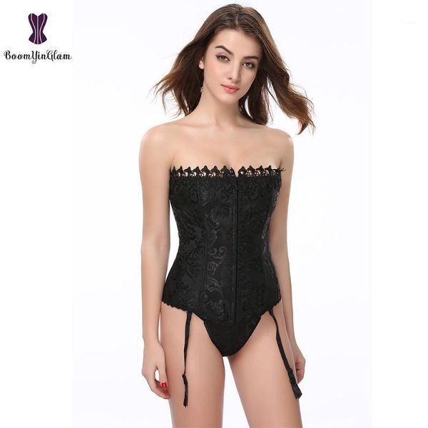 women's lace up boned overbust corset bustier bodyshaper plus size black lace trim waist cincher gothic trim bustier1, Black;white
women's lace up boned overbust corset bustier bodyshaper plus size black lace trim waist cincher gothic trim bustier1, Black;white