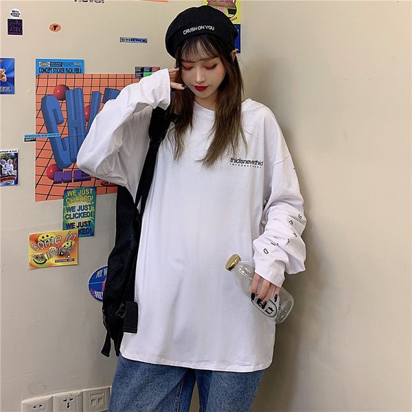 2021 new simple solid autumn oversized letter tshirt harajuku women kawaii women's t-shirts 90s black sleeve casual 1cnk, White
2021 new simple solid autumn oversized letter tshirt harajuku women kawaii women's t-shirts 90s black sleeve casual 1cnk, White