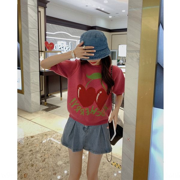 short sleeve cherry t-shirt women's autumn dress 2020 new korean coat t-shirt thin loose and versatile student fashion o4rq3, White;black
short sleeve cherry t-shirt women's autumn dress 2020 new korean coat t-shirt thin loose and versatile student fashion o4rq3, White;black