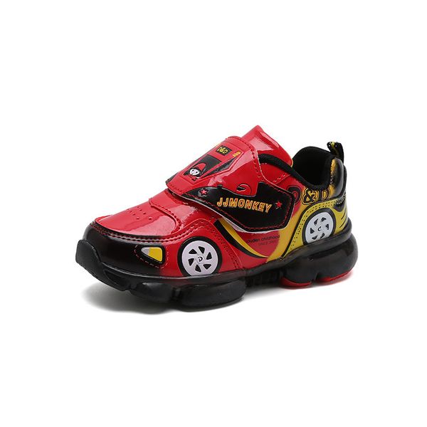 children davidyue led for boys girls leather car luminous kids sport shoes glowing lighted baby sneakers, Black;red
children davidyue led for boys girls leather car luminous kids sport shoes glowing lighted baby sneakers, Black;red