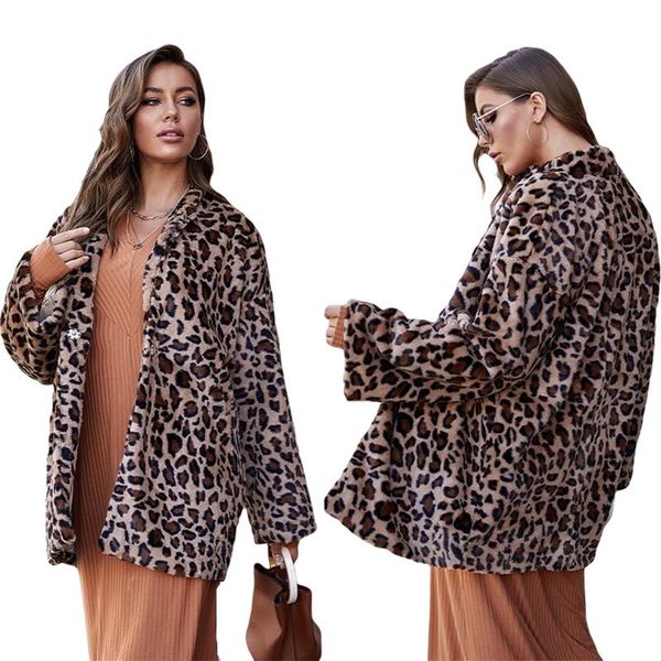women's jackets women leopard print coat autumn and winter long sleeve stand collar outerwear with button, Black;brown
women's jackets women leopard print coat autumn and winter long sleeve stand collar outerwear with button, Black;brown