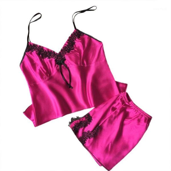sleepwear sleeveless strap nightwear lace trim satin cami pajama setsnuisette femme de nuit sleepwear gecelik d51, Black;brown
sleepwear sleeveless strap nightwear lace trim satin cami pajama setsnuisette femme de nuit sleepwear gecelik d51, Black;brown
