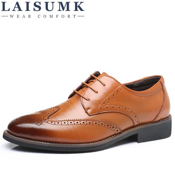 laisumk luxury designer formal men dress shoes genuine leather classic brogue shoes flats oxfords for wedding office business, Black
laisumk luxury designer formal men dress shoes genuine leather classic brogue shoes flats oxfords for wedding office business, Black