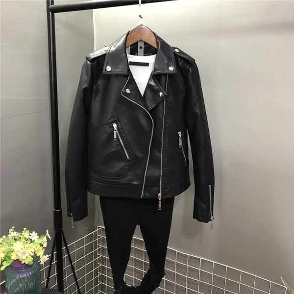 new female 2021 autumn of the women's coat bike basic plutonium ladies biker leather jacket outwear spring outerwear 0frt, Black
new female 2021 autumn of the women's coat bike basic plutonium ladies biker leather jacket outwear spring outerwear 0frt, Black