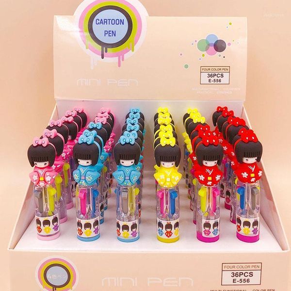 36 pcs/lot mini japanese doll 4 colors ballpoint pen cute ball pens school office writing supplies stationery gift1, Blue;orange
36 pcs/lot mini japanese doll 4 colors ballpoint pen cute ball pens school office writing supplies stationery gift1, Blue;orange