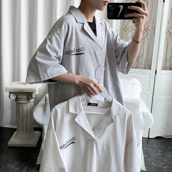 2020 summer new youth popular loose large size men's simple letter printed short-sleeved shirt fashion casual pullover1, White;black
2020 summer new youth popular loose large size men's simple letter printed short-sleeved shirt fashion casual pullover1, White;black