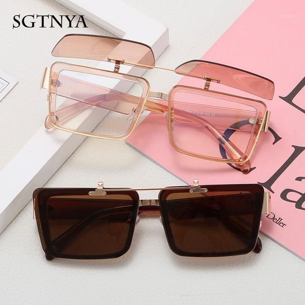 sunglasses sgtnya punk clamshell fashion square metal frame anti-blue light men and women with the same uv4001, White;black
sunglasses sgtnya punk clamshell fashion square metal frame anti-blue light men and women with the same uv4001, White;black
