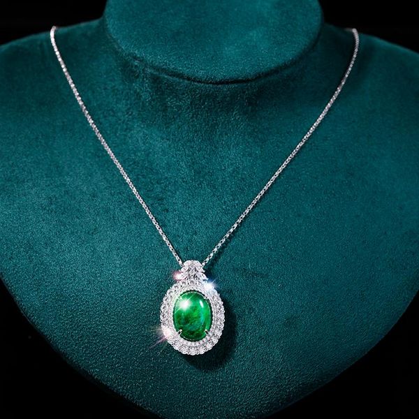 chains premium quality 100% 925 sterling silver oval emerald necklace female luxury lady birthday exquisite jewelry
chains premium quality 100% 925 sterling silver oval emerald necklace female luxury lady birthday exquisite jewelry