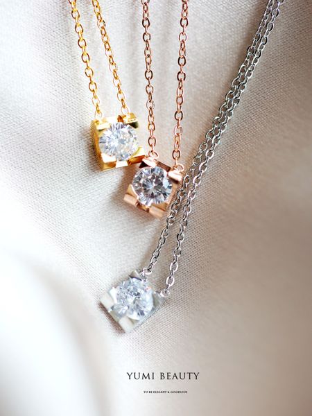 2020 fashion necklace ~ korean versatile style titanium steel plated 18k rose gold inlaid single diamond female clavicle chain short, Silver
2020 fashion necklace ~ korean versatile style titanium steel plated 18k rose gold inlaid single diamond female clavicle chain short, Silver
