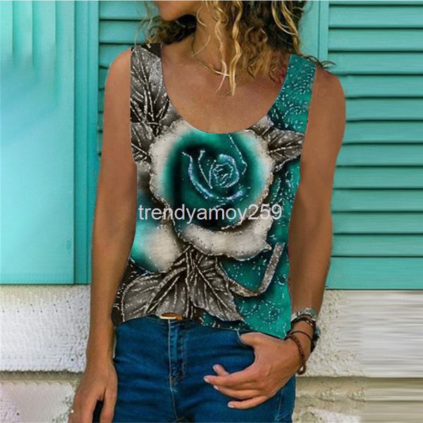 women's tanks & camis summer women's fashion loose round neck rose positioning sleeveless vest, White
women's tanks & camis summer women's fashion loose round neck rose positioning sleeveless vest, White